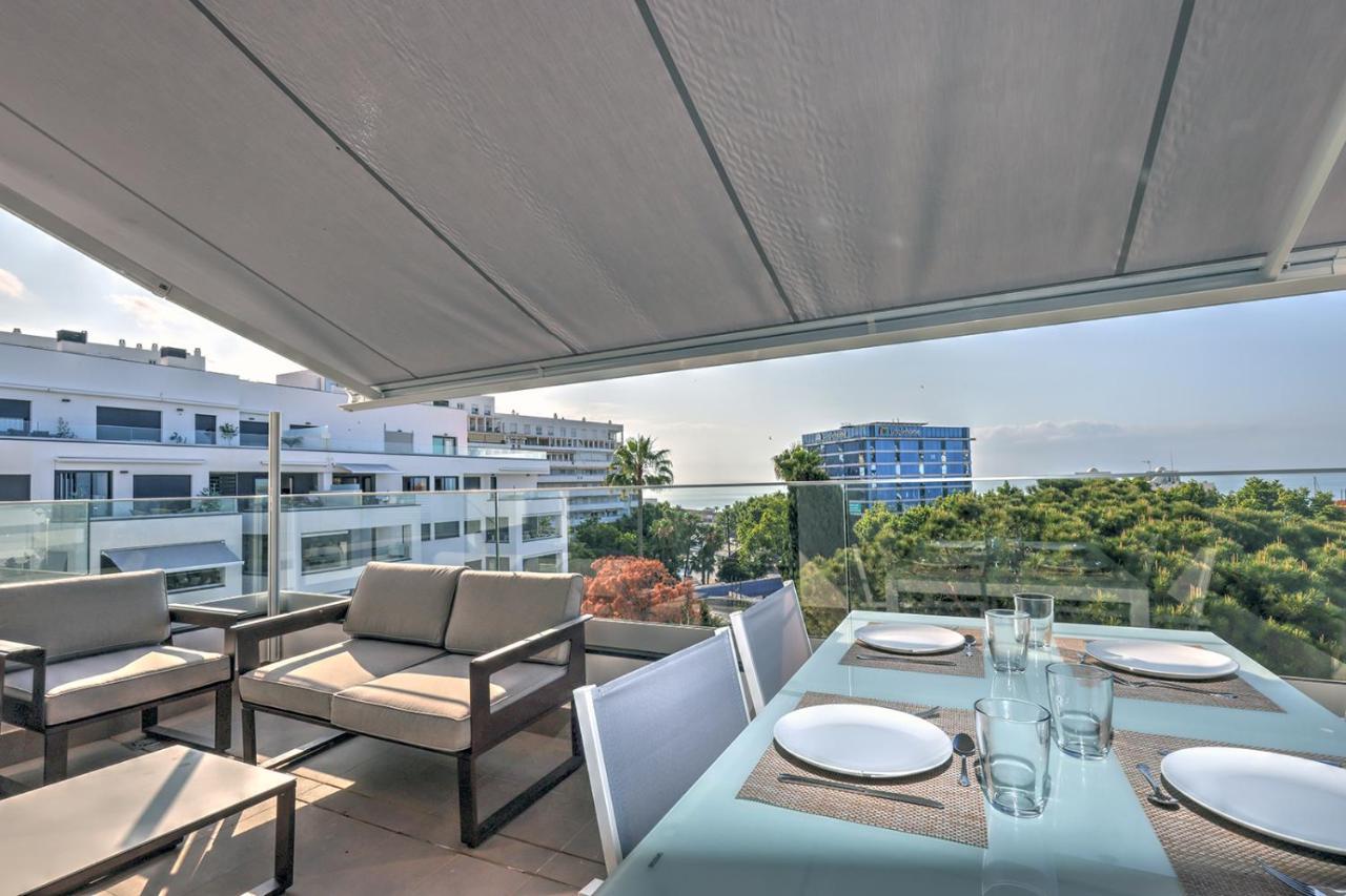 Brand New Apartment With Pool And Sea View In ماربيا المظهر الخارجي الصورة